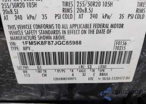 2018 Ford Explorer Limited from USA, damaged, VIN 1FM5K8F87JGC85988